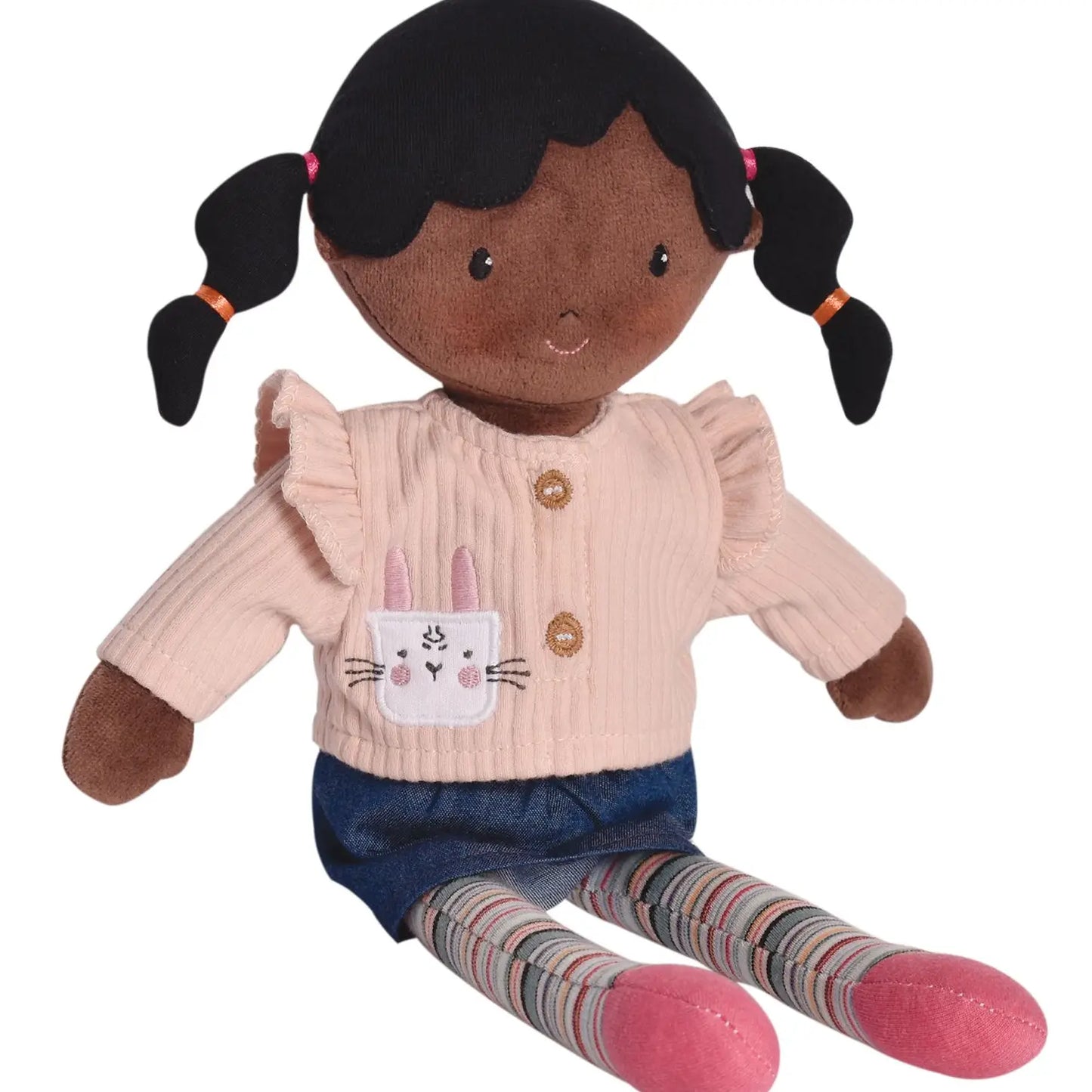 Alicia Black Hair Cloth Doll