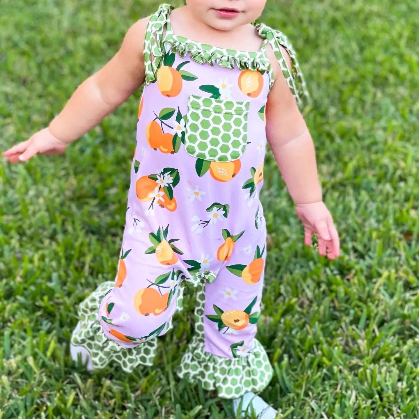Pretty as a Peach Infant Girls' Romper