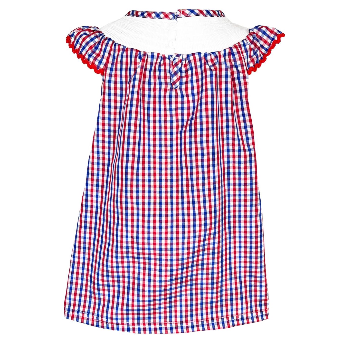 Girls' Smocked Dress, Red White and Blue Patriotic