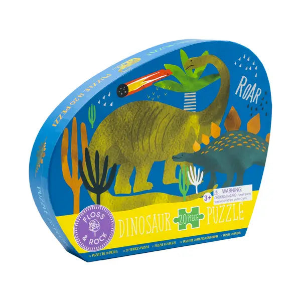 Dino 20 pc. "Dinosaur" Shaped Jigsaw Puzzle with Shaped Box