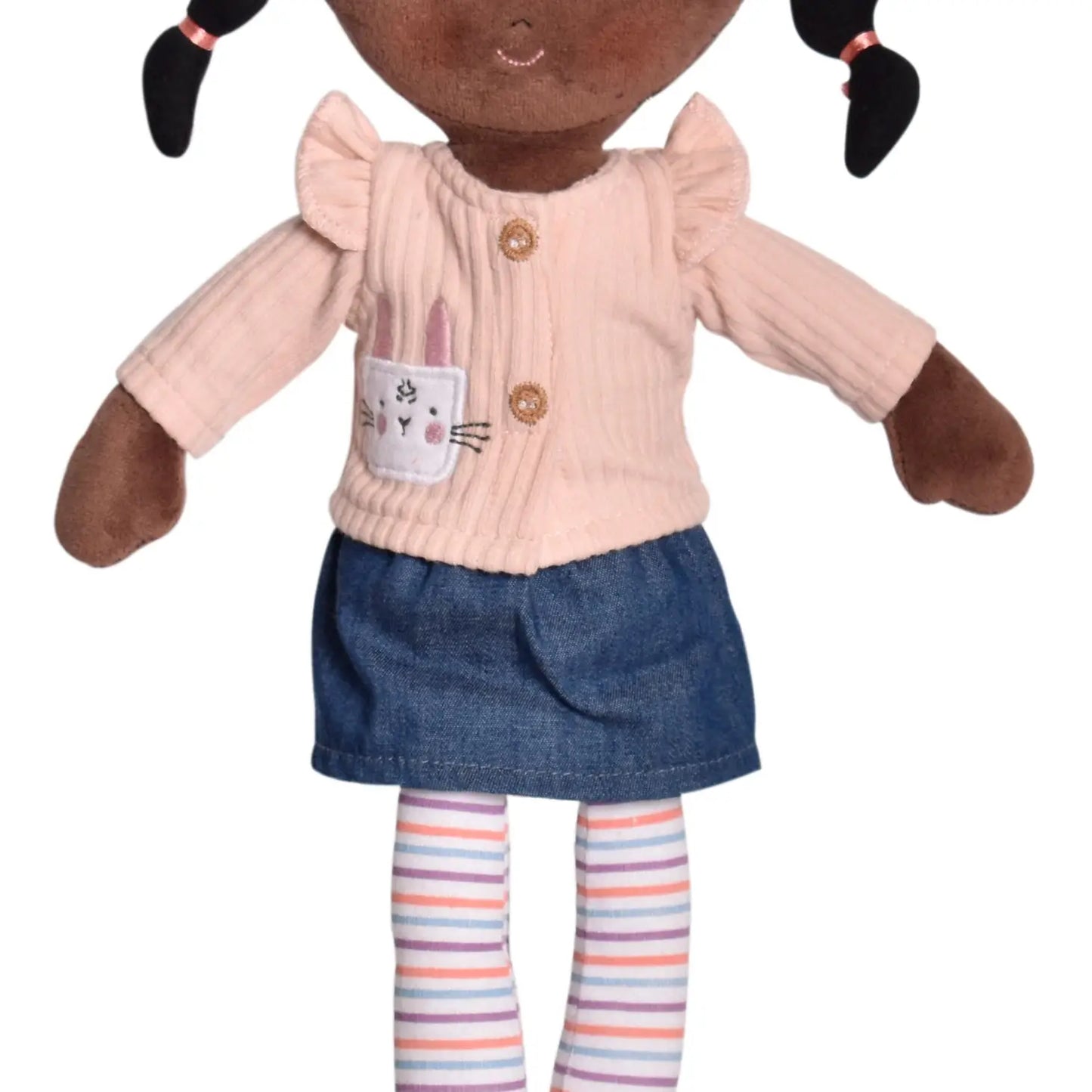 Alicia Black Hair Cloth Doll