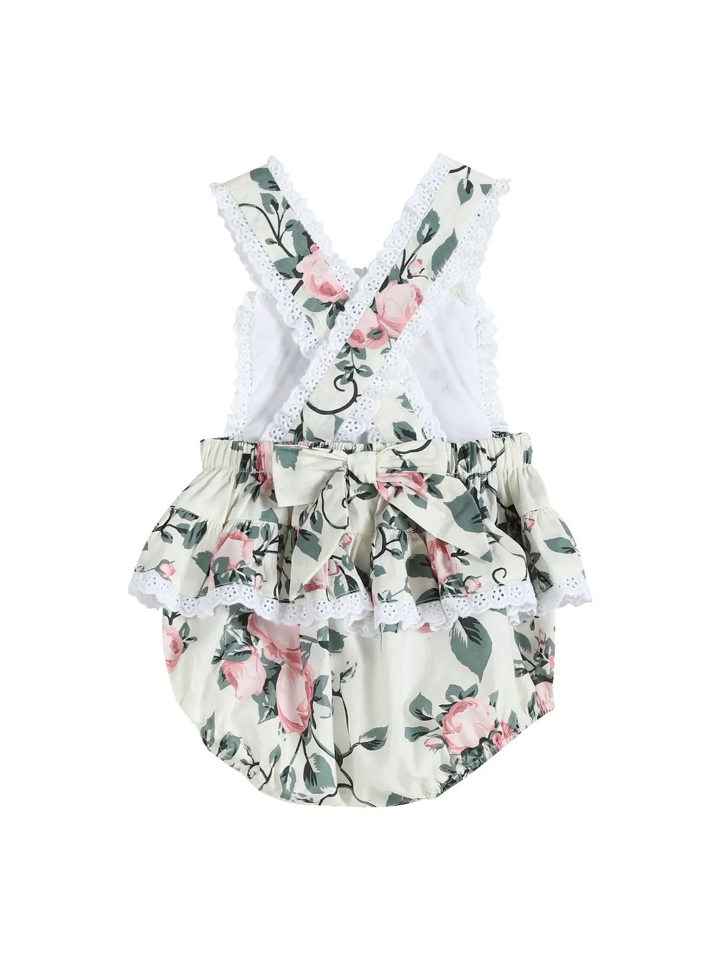Boutique Girls Floral Romper Outfit