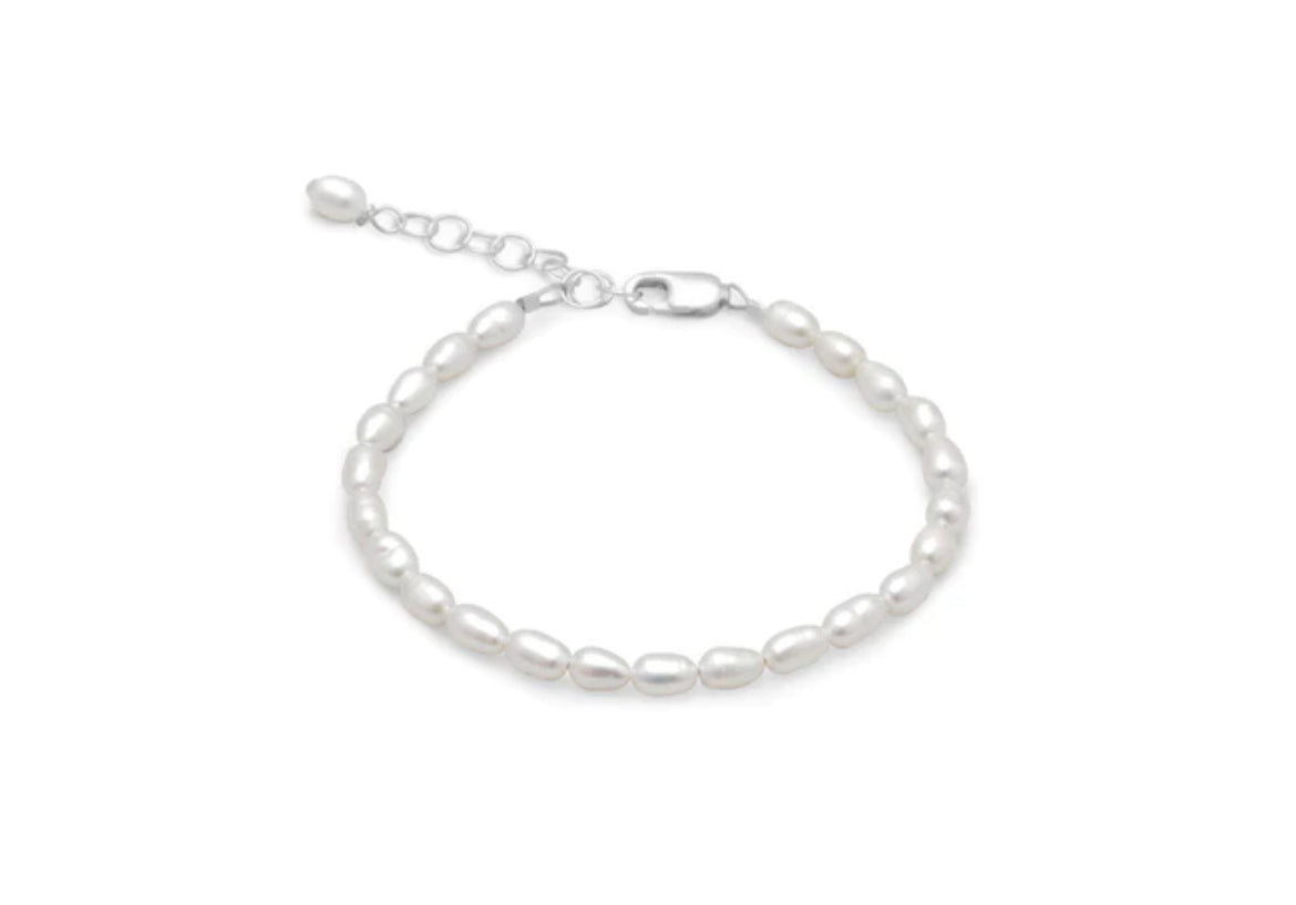 White Pearl Baby / Children's Baby Bracelet