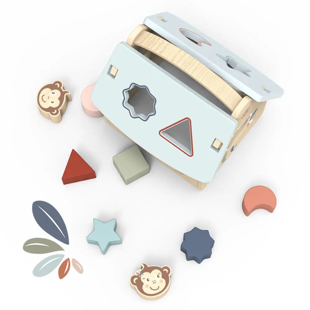 Wooden Shape Sorter Toy for Babies