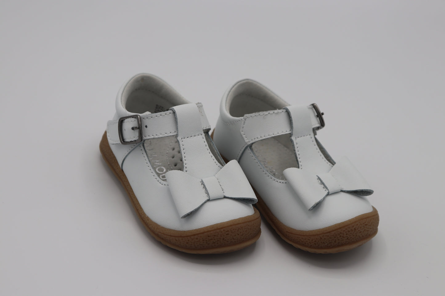 White Leather Classic Girls Shoes