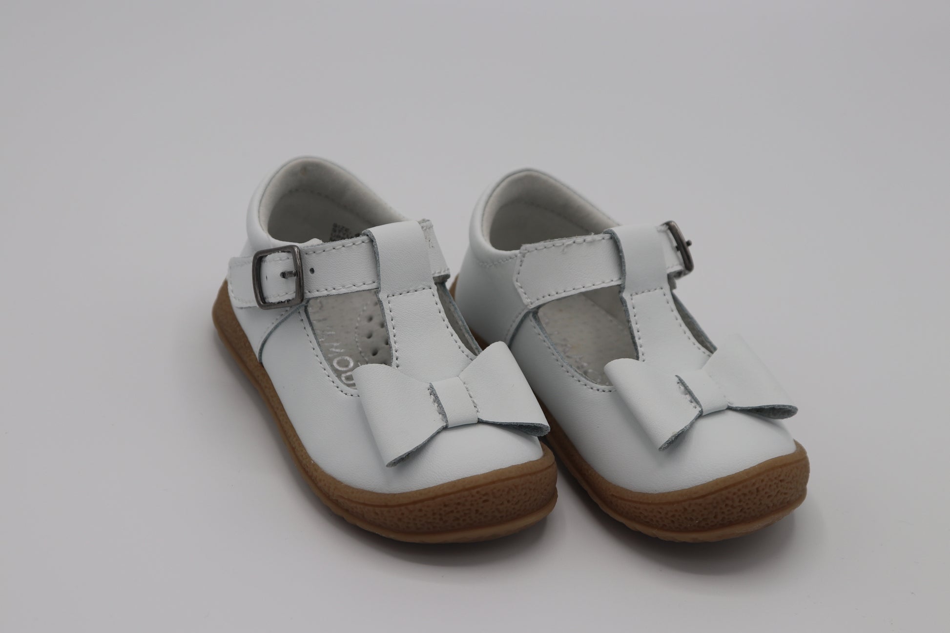 White Leather Classic Girls Shoes