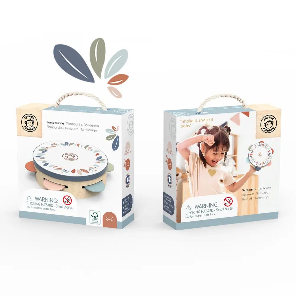 Wooden Kids Tambourine