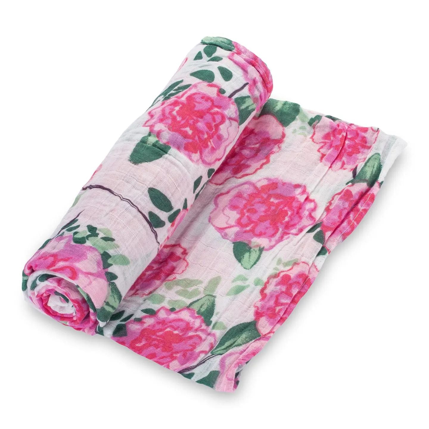 Girls' Muslin Swaddle Blanket in Peony Floral Print