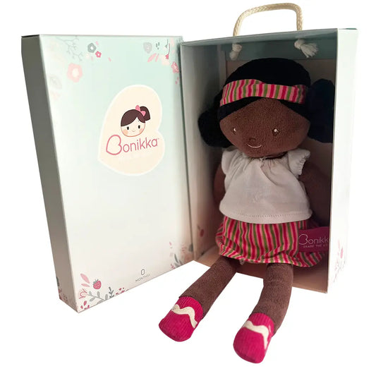 Tikiri Toys Cloth Doll with Black Hair