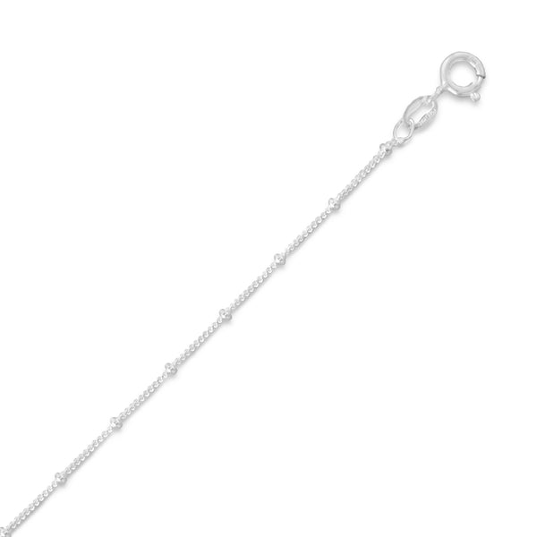 Satellite Chain Necklace, Sterling Silver, 15”