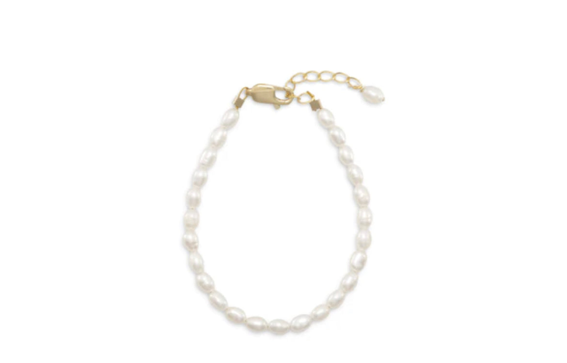 White Pearl Baby Bracelet